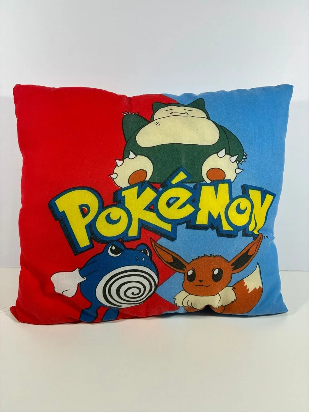 Vintage Pokemon Pillow 1995-1998 Retro Nintendo Throw Pillow Pikachu Ash 17x17